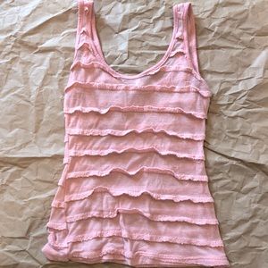 Sheer Frilled Tank